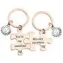 Zuo Bao Couple Jewelry You are My Sunshine My Only Sunshine Key Ring Stainless Steel Jigsaw Puzzle Piece Matching Pendant Keychain Set Zuo Bao Couple Jewelry You are My Sunshine My Only Sunshine Key Ring Stainless Steel Jigsaw Puzzle Piece Matching Pendant Keychain Set