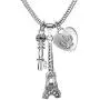 Pairs Eiffel Tower Necklace for Women Men Heart Key Pendant Silver Black/Platinum Plated Jewelry Long Chain Pairs Eiffel Tower Necklace for Women Men Heart Key Pendant Silver Black/Platinum Plated Jewelry Long Chain