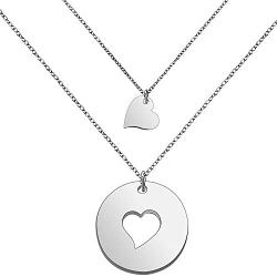 SEIRAA Mother Daughters Necklace Set Mom Daughter Heart Jewelry Gift for Mom
