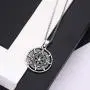 Compass Necklace For Women, Silver Pendant With Zirconia, Mayan Calendar Jewelry Charm Compass Necklace For Women, Silver Pendant With Zirconia, Mayan Calendar Jewelry Charm