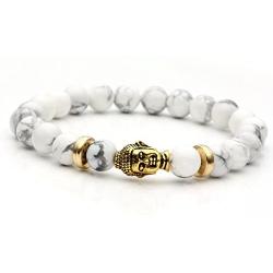 Jovivi 8MM Unisex Black Lava/Tiger Eye/Lapis/Turquoise Energy Stone Mala Beads Stretch Bracelets
