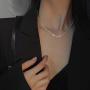 Fine Necklace Twinkling Link Gypsophila 925 Sterling Silver Chain Thin Lightweight Lobster Claw Clasp Jewelry for Women