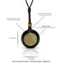 Black Obsidian Stone Necklace | Luxar | Spiritual Pendant | Flower of Life | Fabric Cord | 1.57 Inch Diameter Pendant and Presentation Box Black Obsidian Stone Necklace | Luxar | Spiritual Pendant | Flower of Life | Fabric Cord | 1.57 Inch Diameter Pendant and Presentation Box