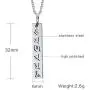 HUANIAN Stainless Steel Om Mani Padme Hum Buddhist six Words Proverbs Pendant Pendant Necklacewith Free Chain HUANIAN Stainless Steel Om Mani Padme Hum Buddhist six Words Proverbs Pendant Pendant Necklacewith Free Chain