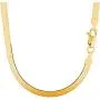 14k Yellow Solid Gold Imperial Herringbone Chain Necklace, 6.0mm