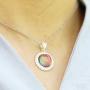 MOJO JEWELRY Handmade Made Mood Stone Mood Pendant Sterling Silver Plated Mood Necklace with Stainless Steel Chain 16''+2''