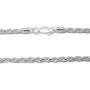 925 Sterling Silver 3 MM Diamond Cut Rope Chain Necklace for Men Women & Girls Upgraded Lobster Claw Clasp Made in Italy 16 18 20 22 24 30 and 36 Inch