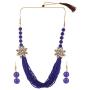 Efulgenz Fashion Chunky Multi Layered Faux Pearl Crystal Floral Statement Necklace Earrings Costume Jewelry Set (Color Options)