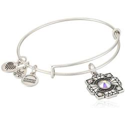 Alex and Ani Womens Bride EWB Bangle Bracelet, Rafaelian Silver, Expandable