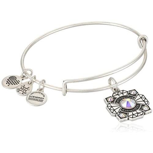 Alex and Ani Womens Bride EWB Bangle Bracelet, Rafaelian Silver, Expandable