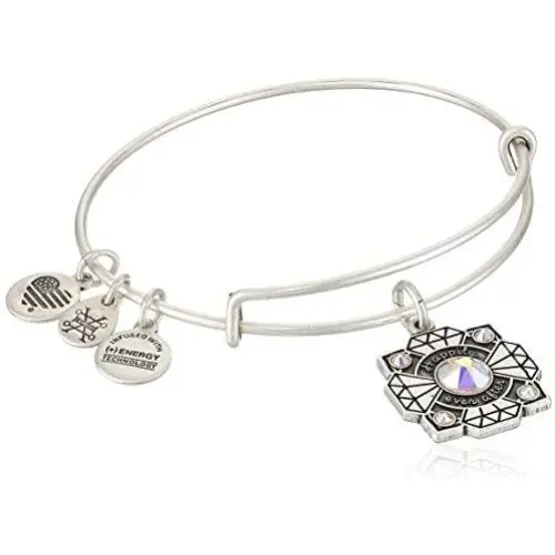 Alex and Ani Womens Bride EWB Bangle Bracelet, Rafaelian Silver, Expandable Alex and Ani Womens Bride EWB Bangle Bracelet, Rafaelian Silver, Expandable