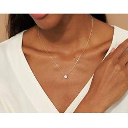 Swarovski Necklaces with 7mm Solitary Crystal Hypoallergenic for Women Girls