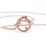 Fadilo Pendant Necklaces for Women Sterling Silver Necklaces Planet Smile Heart Adjustable Jewelry Gift for Women Wedding Mothers Day
