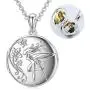 PROESS Fairy Angel Locket Necklace, Flower Girl Pendant Necklace That Holds Pictures S925 Sterling Silver Charm Heart Pendant Gifts for Women Girlfriend Daughter Sister PROESS Fairy Angel Locket Necklace, Flower Girl Pendant Necklace That Holds Pictures S925 Sterling Silver Charm Heart Pendant Gifts for Women Girlfriend Daughter Sister