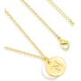 Initial Pendant Necklace for Women Girls - 26 Capital Letters Alphabet Circle Pendant Necklaces 18K Gold Plated | A-Z Monogram Name Necklace Chain Personalized for Women Men Jewelry Gifts