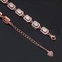 CiNily Adjustable Fire Opal Bracelets for Women Girls 18K White Gold/Rose Gold Plated Gemstone Bracelet Opal Jewelry Gifts