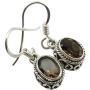 SilverStarJewel Sterling Silver Smoky Quartz Earrings 1'' New Jewelry