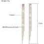 FIBO STEEL 3 Pairs Long Chandelier Tassel Dangle Earrings for Women Party Banquet Jewelry Clear Austrian Rhinestone Crystal Drop Earrings Set