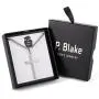 P. BLAKE Stainless Steel Cross Pendant Necklace for Men Boys Jewelry Gift, Chain Necklace 24 Inch P. BLAKE Stainless Steel Cross Pendant Necklace for Men Boys Jewelry Gift, Chain Necklace 24 Inch