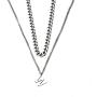 HXQ Multilayer Letter Lock Pendant Necklace Chain Punk Multilayer Choker Necklace for Women Man Girls