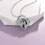 Nightmare Necklace Before Christmas Gifts Jewelry Sterling Silver Heart Jack Skellington and Sally Pendant Necklace Skull Christmas Jewelry Gifts for Women