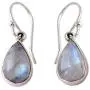 NOVICA Rainbow Moonstone and .925 Sterling Silver Dangle Teardrop Earrings, Luminous Light NOVICA Rainbow Moonstone and .925 Sterling Silver Dangle Teardrop Earrings, Luminous Light