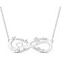 Getname Necklace Personalized Infinity Family Name Pendant with Any Names Eternal Infinity Name Necklace Brass