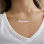 Zodiac Necklaces for Women Old English Necklace Horoscope Constellation Necklace Astrology Jewelry Stainless Steel Zodiac Jewelry 14.2''+2.75''