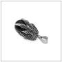 Heavstjer Punk Rock Stainless Steel Dragon Claw Pendant Crystal Ball Necklace,24inches Link Chain