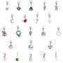 Advent Calendar Set ''Christmas Cheer'' 22 Charms with 1 Bracelet and 1 Necklace