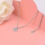 THREE KEYS JEWELRY Initial Necklaces Silver Gold Tone 10mm 0.4 Inches 16mm 0.63 Inches Tiny Disc Alphabet Pendant Stainless Steel Initial Necklace for Women Girls