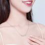 Cute Paw Necklace for Women Girls Sterling Silver 18K White Gold Plated Puppy Dog Cat Kitten 4 Paw Print Pendant Choker Necklace Adjustable Chain 18'' Pet Keepsake Minimalist Jewelry Gift Box