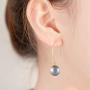 Zidzon Grey Pearl Dangle Drop Earring Trendy & Elegant for Women & Girls Chic &Sparkling Design, Unique Gift Idea, Perfect for Casual & Special Occasions Earring