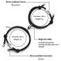Raintoad Couple Bracelets Magnetic Charm Pendants Braided Rope Bracelet with Magnetic Bells Vows of Eternal Love Charms 2 PCS for Women Men