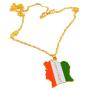 Askana Fashion Unisex Country Countrys Flag Map Gold Pendant Necklaces