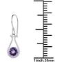 Orchid Jewelry Silver Overlay Solid Brass Dangle Earrings For Women Natural 2.25 Ct Round Purple Amethyst Gemstone Dangling Earring Hypoallergenic February Birthstone Christmas Birthday Gift For Ladies