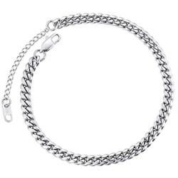 ChainsPro Resizable Anklet Chain for Women Men, Figaro/Wheat/Twist Rope/Cuban Foot Bracelet-Strong with Good Clasp-18K Gold Plated(Send Gift Box)