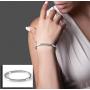 B.Tiff Yellow/Rose Gold Plated Stainless Steel Minimalist Simple Plain Narrow Matte Bangle Cuff Bracelet Fashion Jewelry for Women Men Unisex