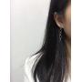 JustMoMoMin Simple Fashion Chain Link Long Drop Earrings for Men Women Boys Girls Jewelry