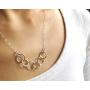 EFYTAL Happy 60th Birthday Gifts for Women Necklace, Sterling Silver 6 rings six Decades Necklaces Gift Ideas