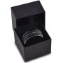Charming Jewelers Tungsten Wedding Band Ring 8mm Men Women Comfort Fit Grey Black 18K Yellow Gold Plated Bevel Edge Brushed Polished