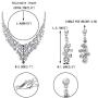 EVER FAITH Austrian Crystal 5 Inch Flower Orchid Branch Banquet Prom Plant Pendant Brooch