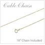 Petite 10k Yellow Gold Three Stone Off Set Diamond Cross Pendant with 18'' Chain