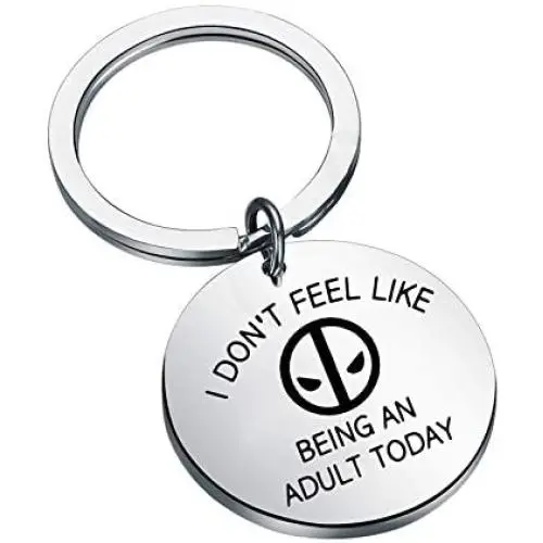 FAADBUK Deadpool Gift Deadpool Inspired Keychain Dont Feel Like Being an Adult Jewelry Deadpool Lover Gift FAADBUK Deadpool Gift Deadpool Inspired Keychain Dont Feel Like Being an Adult Jewelry Deadpool Lover Gift