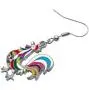 WEVENI Enamel Alloy Chicken Rooster Earrings Dangle Drop Farm Jewelry For Women Girls Ladies Gift WEVENI Enamel Alloy Chicken Rooster Earrings Dangle Drop Farm Jewelry For Women Girls Ladies Gift