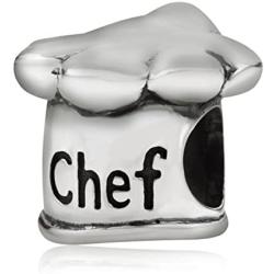 925 Sterling Silver Chef Charm Hat Charm Cooking Charm Anniversary Charm Birthday Charm for Pandora Charms Bracelet