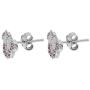 Disney Jewelry Mickey or Minnie Mouse Sterling Silver Cubic Zirconia Pendant and Earring Set