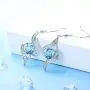 Sllaiss 925 Sterling Silver Post Blue Crystal Eye Drop Dangle Earrings18K White Gold Plated Swarovski Crystal Drop Earrings for Women Sllaiss 925 Sterling Silver Post Blue Crystal Eye Drop Dangle Earrings18K White Gold Plated Swarovski Crystal Drop Earrings for Women