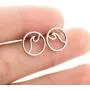 Eiffy Simple Stainless Steel Round Ocean Wave Stud Earrings for Women Sea Beach Earring Jewelry Eiffy Simple Stainless Steel Round Ocean Wave Stud Earrings for Women Sea Beach Earring Jewelry