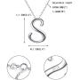 EVER FAITH Initial Necklace 925 Sterling Silver 26 Letters Alphabet Pendant Necklace Personalized Charm Jewelry Gift for Women